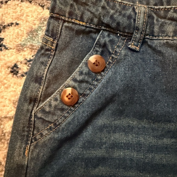 Women’s Loose Fit Wide Leg Blue Jeans Size Large Non Elastic Waist - Picture 4 of 13